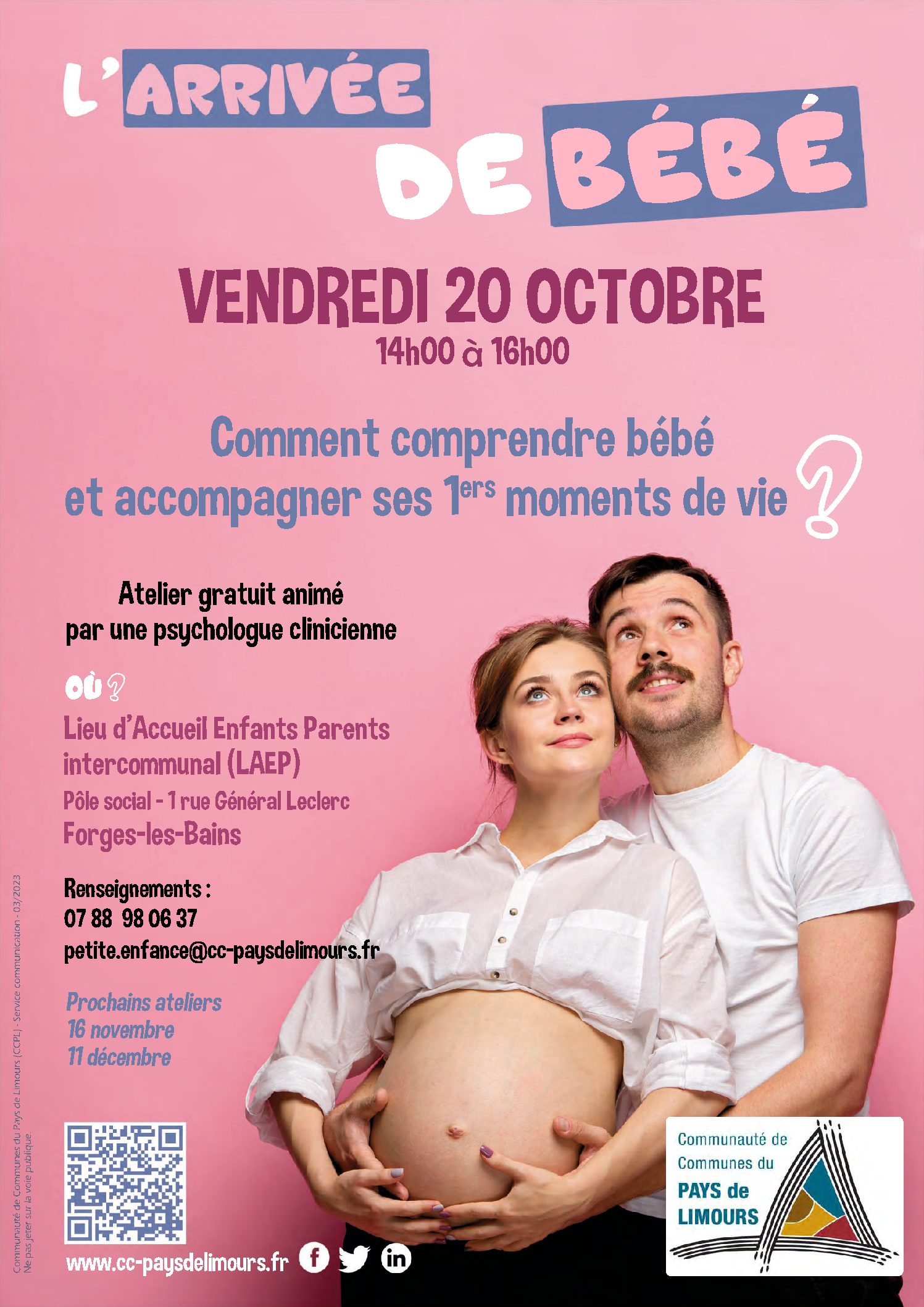 Atelier gratuit : comment comprendre bébé et accompagner ses 1ers moments de vie ?