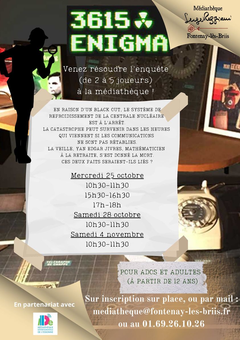 Escape Game : 3615 ENIGMA à la médiathèque