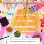 ACAM : Ateliers Créatifs Ados de la Médiathèque