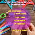 ACAM - Ateliers Créatifs Ados à la Médiathèque