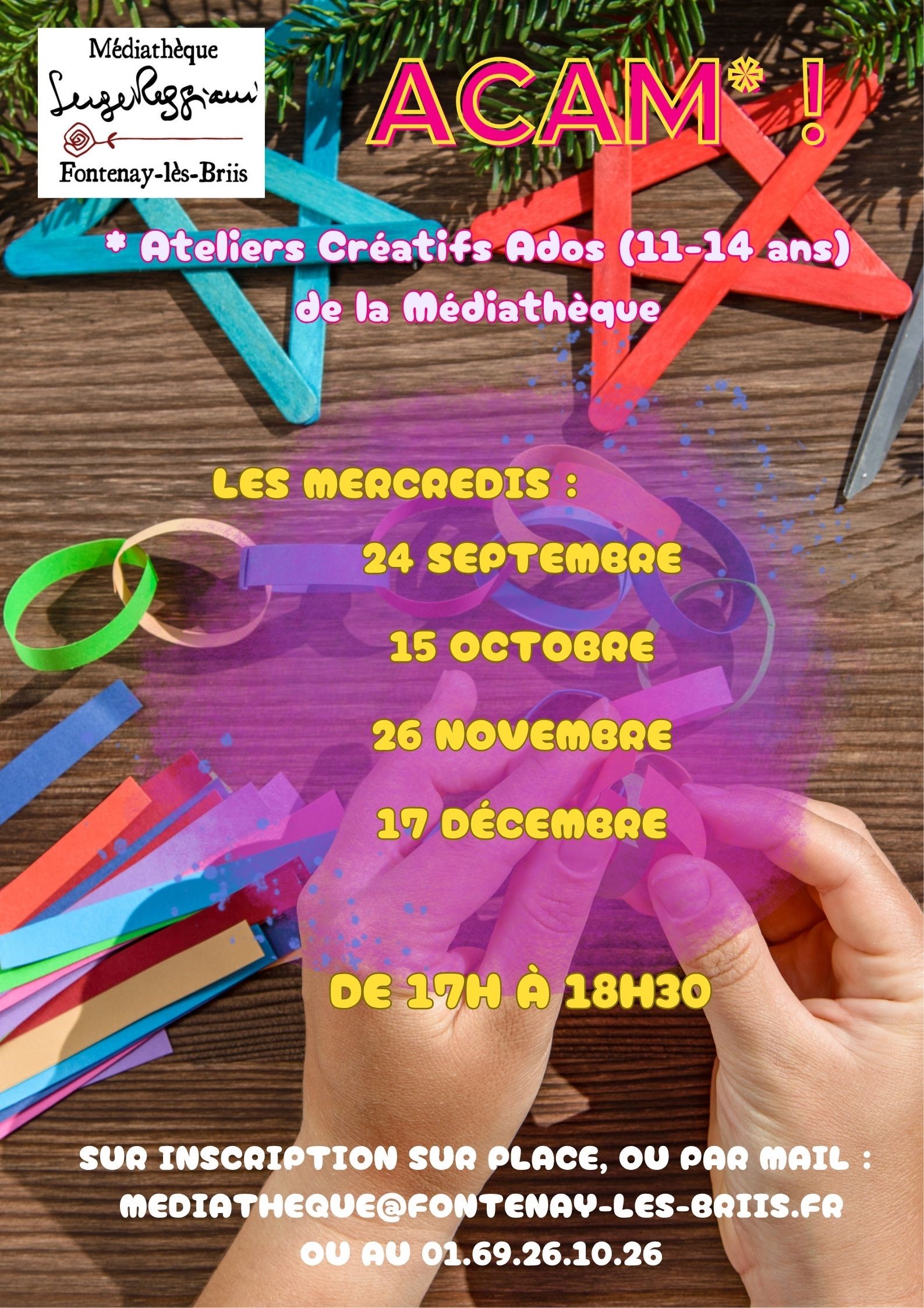 ACAM - Ateliers Créatifs Ados à la Médiathèque
