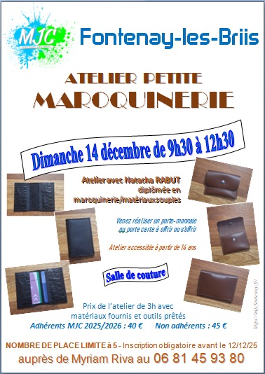 Atelier petite maroquinerie