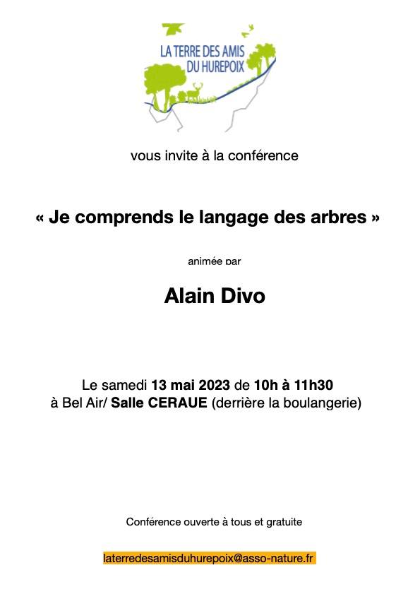 Conférence "Je comprends le langage des arbres"