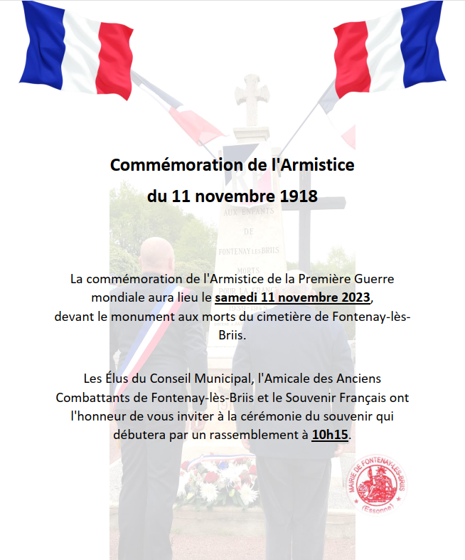 Cérémonie commémorative de l'Armistice