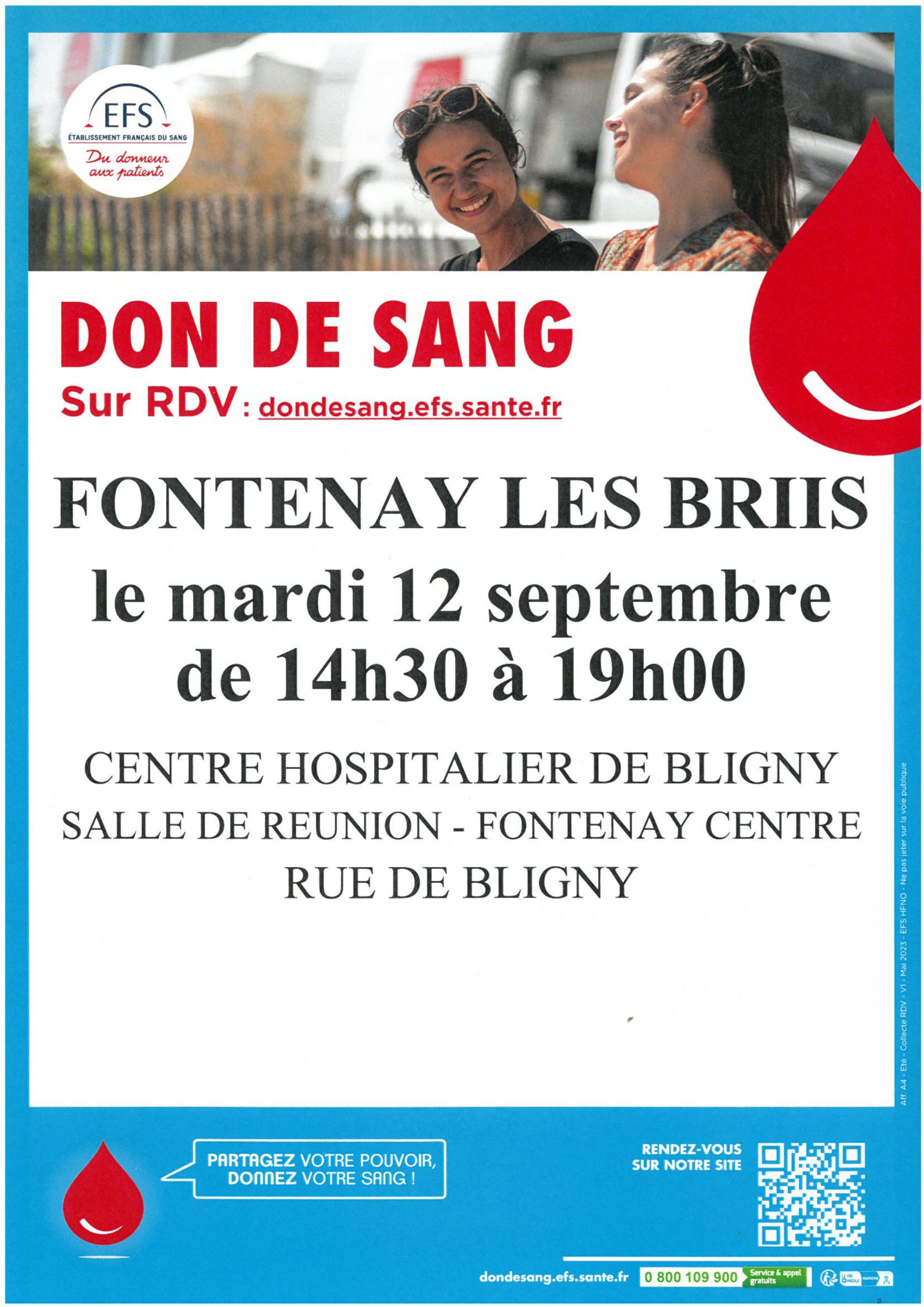 DON DE SANG - CENTRE HOSPITALIER DE BLIGNY