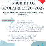 Inscription ecole 26