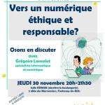 Conférence : Vers un numérique éthique et responsable ?