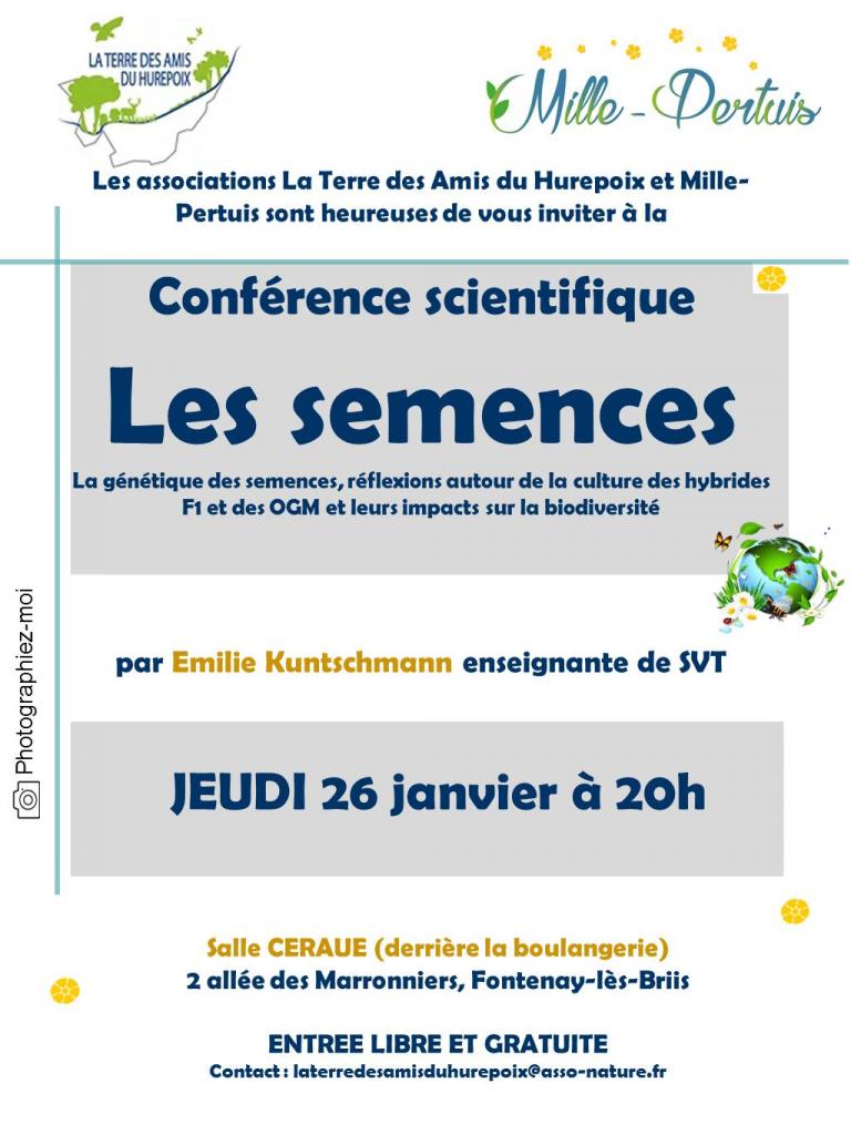 Conférence scientifique "Les semences" par Émilie KUNTSCHMANN