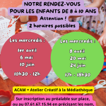 Mini ACAM - Mini Ateliers Créatifs Ados de la Médiathèque