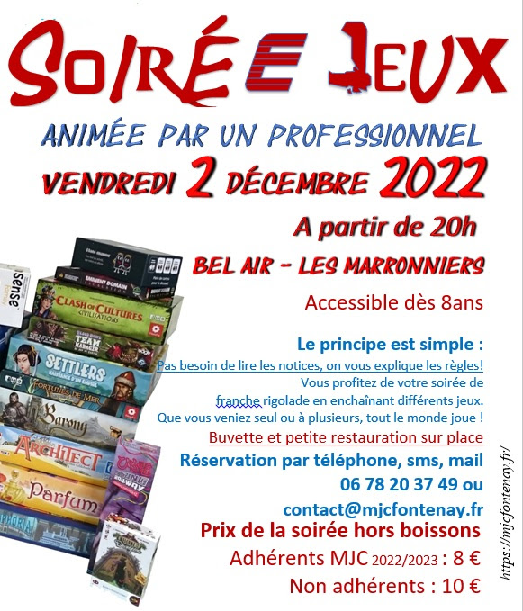 Soirée Jeux de la MJC