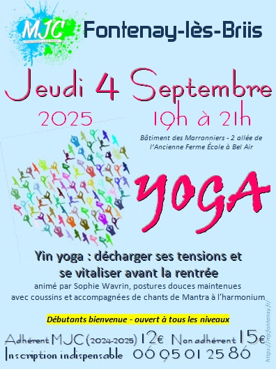Stage YOGA avant rentrée